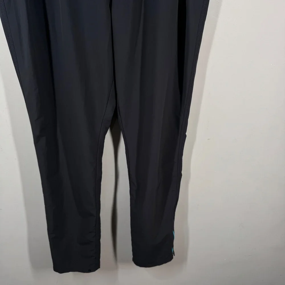 Peter Millar Crown Sport Mens XLT Black Turquoise Active Track Pants MS18EB29BT